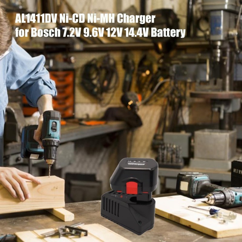 Ni-CD Ni-MH Battery Charger for Bosch, 7.2V 9.6V 18V 14.4V