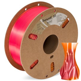DURAMIC 3D Shiny Silk PLA Filament 1.75mm Gold Red, Shiny Metallic PLA Filament Dimensional Accuracy +/- 0.05 mm 1kg Spool(2.2 lbs)