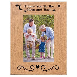 I LOVE YOU TO THE MOON AND BACK 6 x 4 PHOTO Picture FRAME Gifts Presents Ideas for Him Her Birthday Valentines Mothers Fathers Day