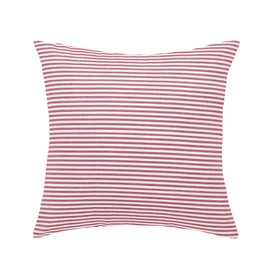 sourcing map Striped Canvas Cushion Covers 1PC, Throw Pillow Covers with Zipper for Sofa Bedroom-Decorative Couch Pillow Covers 45x45 Cm/18x18 In, Red & White Throw Pillow Cases