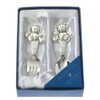 Baby's Silver Plated Teddy 'Fork & Spoon' - Christening Gift