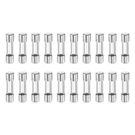 HARFINGTON 20pcs Fuses 5A 250 Volt Fast Blow Glass Fuse F5AL250V 5x20mm Fast Acting Fuses for Christmas Light Electrical Systems Microwave Ovens TVs Fans Lights Oven