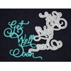 A Get Well Soon Sentiments Metal Cutting Die, Cutter Stencil,