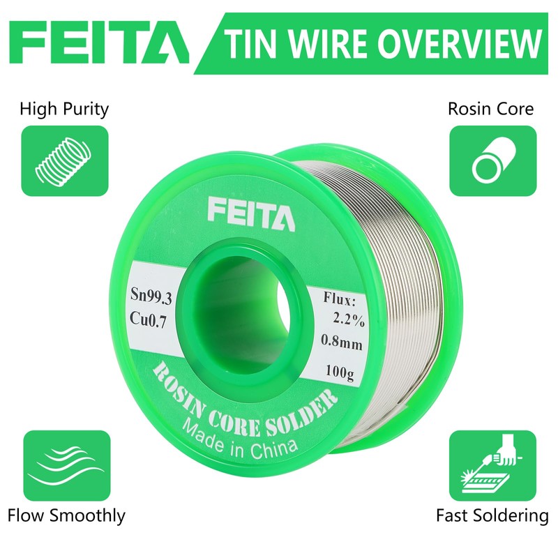 FEITA Sn99.3-Cu0.7 Lead Free Tin Rosin Core Solder Wire for