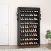 LANTEFUL Shoe Rack with Covers - 10 Tiers Tall Shoe