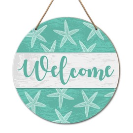 Beach Welcome Sign for Front Door, Beach Welcome Door Sign, Welcome Sign, Welcome Front Porch decor, Beach Housewarming Gifts for New House Home Women Men