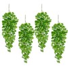 SNAIL GARDEN Artificial Hanging Plants with 2400PCS Flower-Shaped Leaves, 39.3”