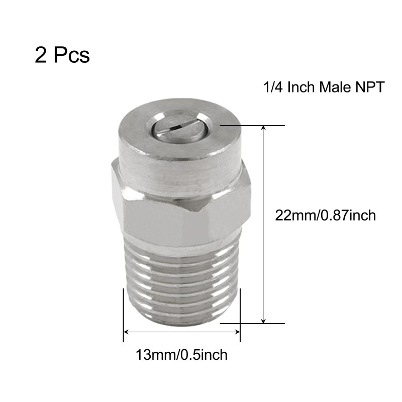 Kyuionty 2 Pack 40 Degree Surface Cleaner Tips, Stainless Steel
