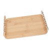 Bamboo Serving Tray with 2 Handle Eco Friendly Multipurpose Rectangular