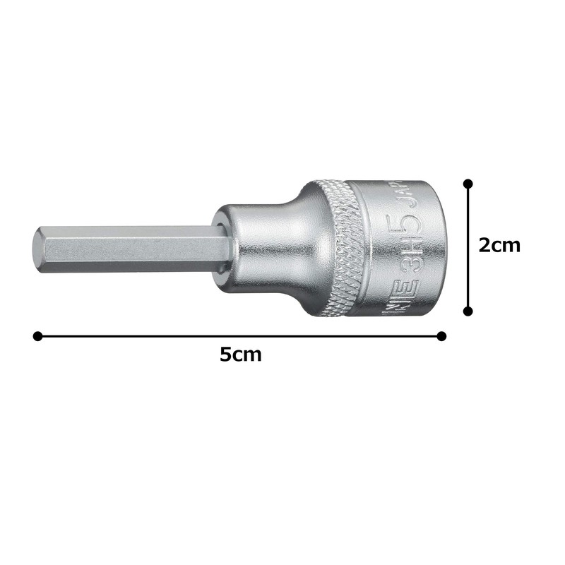 TONE Hexagon Socket 3H-05 Drive Angle 3/8 mm (0.3/8 mm),