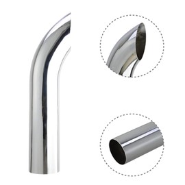 A-KARCK 5 Inch OD Polished Stainless Steel Miter Angle Cut Diesel Smoker Unslotted