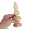 Toddmomy Wood Post Finial Topper 5.90X2.28In Unfinished Carved Stair Pillar