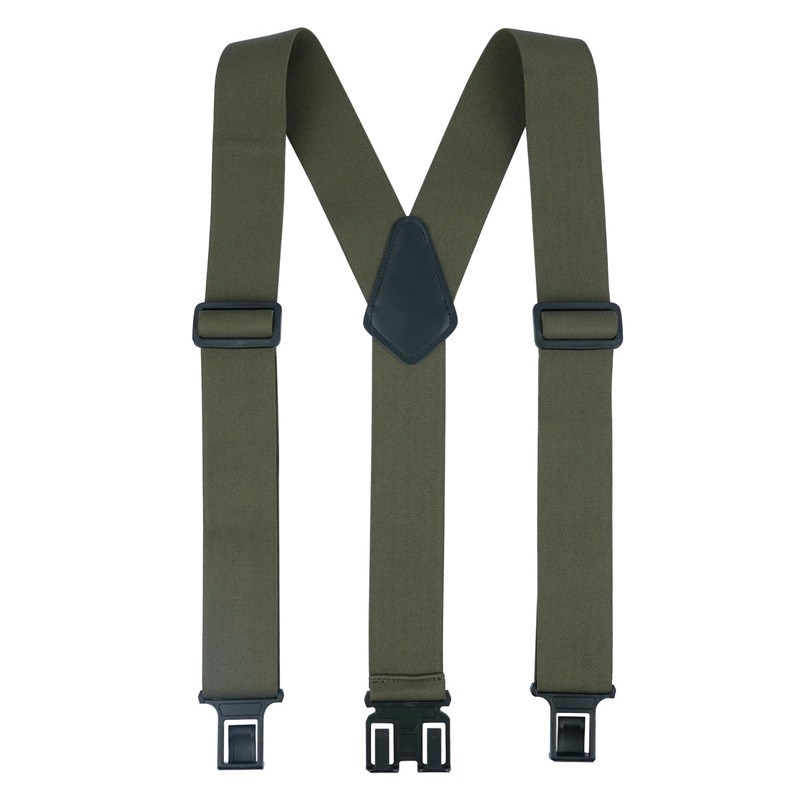 KUNN Men's Perry 1.5 inch Wide Suspender,Elastic Hook End Adjustable