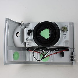 AKKON - For 93-98 For Jeep Grand Cherokee Clear 1 Piece DRL LED Headlights w/Corner Signal & Bumper Lamps Pair