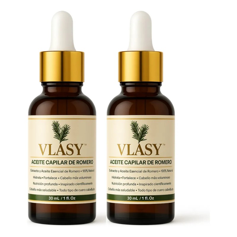 Vlasy Romero Aceite Capilar Anticaída Kit 2 Piezas 30 Ml