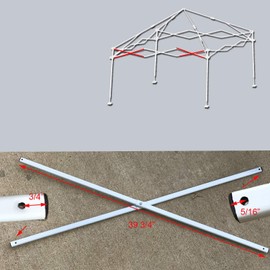 Ozark Trail Coleman First Up 10 X 10 Canopy Gazebo Side Truss Bar 39 7/8" Replacement Parts White