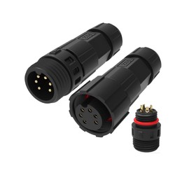 Keisnoaja M16 IP68 Waterproof Connector, 6 Pin Male-Female Welding for LED Power, Electrical Technicians