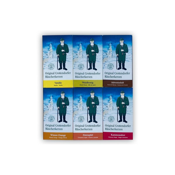 Crottendorfer incense candles pack of 6 - winter fragrances (6