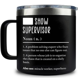 WECACYD WECACYD Boss Gifts for Women, Men - Assistant Principal Appreciation Gifts, Teacher Appreciation Gifts -Thank You Gifts for Coworker, Manager, Director, Nurse, Secretary - 14 Oz Black Supervisor Mug