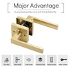 Linkaa Privacy Door Lever Gold Stain Brass Square Shape Door