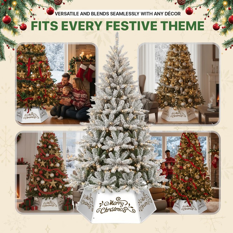 28" Christmas Tree Collar for Pencil Tree, Metal Tree Collar