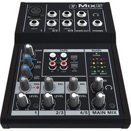 Mackie Mix5 5-Channel Compact Mixer, Black