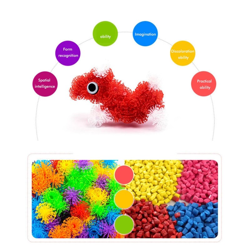 Srliya Educational Sticky Balls, DIY Building Block Toy Children from