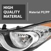CHEDA Headlights Assembly Compatible with Hyundai Elantra 2011-2013 Clear Lens