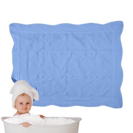 Baby Quilt - Embossed Cotton Nursery Wrap - Machine-Washable Portable Toddler Nursery Quilt, Foldable Swaddling Wrap for Stroller Car Seat Airplane Travel