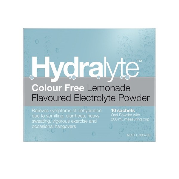Hydralyte Electrolyte Powder Sachets (Lemonade Flavour) X 10
