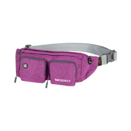 WATERFLY Waist Bag Water Resistant Fanny Pack for Men Women Outdoor Travel Running Walking Multi-Purpose Waist Pouch (Purple)