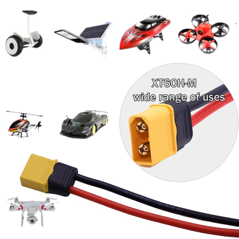 aeobdai XT60 Connection Cable with Alligator Clips XT60 Male to