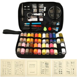 DIY Stitch Book, Embroidery Stitches Book,Sewing Books, Needle and Thread Embroidery Stitch Kit,Hand Sewing Kits for Beginners and Enthusiasts,Filled with Needles, Scissors, Thread, Tape Measure