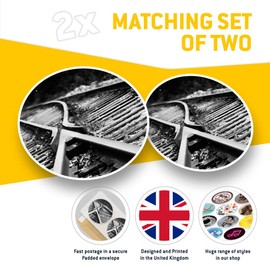 Awesome Vinyl Stickers (Set of 2) 15cm - Railway Tracks Crossroad Fun Decals for Laptops,Tablets,Luggage,Scrap Booking,Fridges #16496