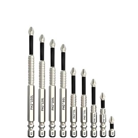 High Screwdriver Drill Bit Set for Electric & Hand Tools, Strong Anti-Slip Durable Steel Bits, Universal Hex Shank Precision Screwdrivers Tough, Multi-Purpose (9 pcs)