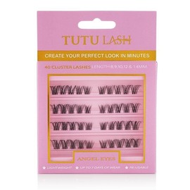 Tutu Lash DIY Cluster Lashes ANGEL EYES 40 x cluster lashes self application easy to apply lashes lash cluster box re-usable vegan (Angel Eyes Cluster Lash Box)