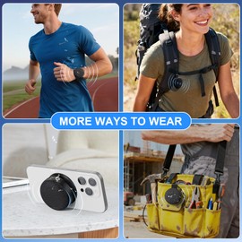 SUPERONE 4-in-1 Wearable Clip On Bluetooth Speaker,Wrist Wear, Magnetic