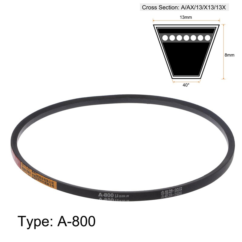 sourcing map A-830 V-belt drive belt, 830 mm, inside 13