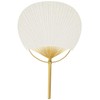 Shikoku Uchiwa Fan Women's Kawaii! Cotton, Small Flowers, Approx. 7.1