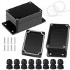 Pack of 2 Junction Box, Black, 100 x 68 x