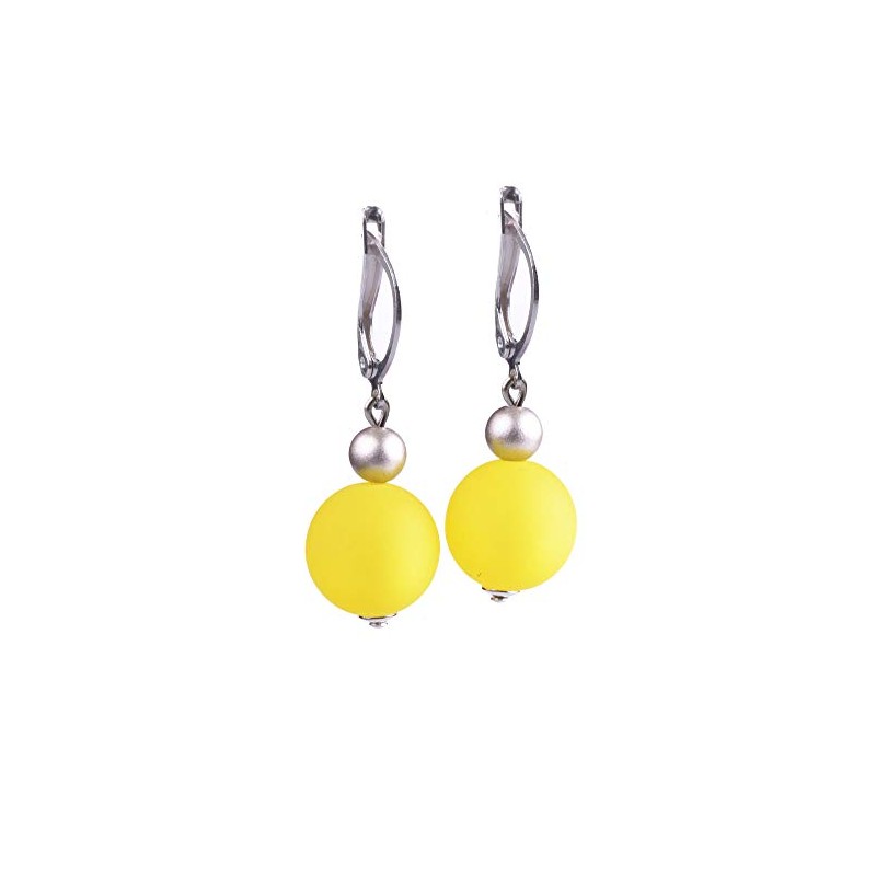 Earring "Mara" Light Folding Lever Back with a Polaris and