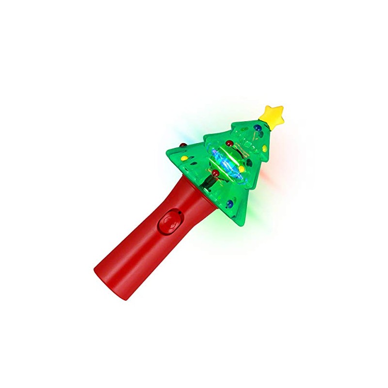 FlashingBlinkyLights Light Up Christmas Tree Spinning LED Wand