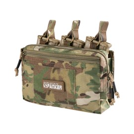 EXCELLENT ELITE SPANKER Tactical Mag Admin Pouch Molle Utility Tool Pouch Medical EDC EMT Bag with Triple Mag Pouch for M4 M16(Multicam)
