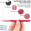 9Pcs Premium Ergonomic Crochet Hooks Set with Soft Grip Handles