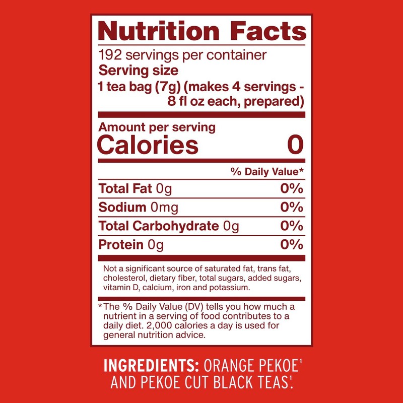 Luzianne Unsweetened Iced Tea Bags, Family Size, 48Ct Box (Pack