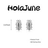Sterling Silver Pillbug Stud Earrings for Women Pillbug, Doodlebug, Roly