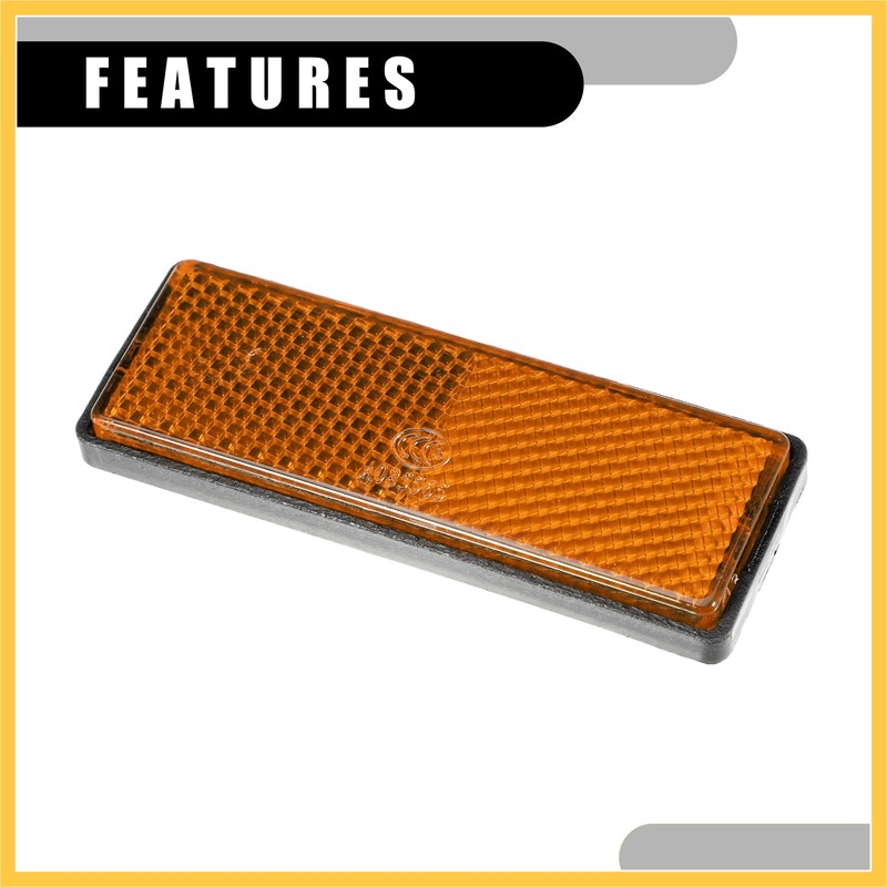 REPAIROCK 4pcs 3.46"x1.26" Universal Reflector - Rectangle Motorcycle Bike Safety