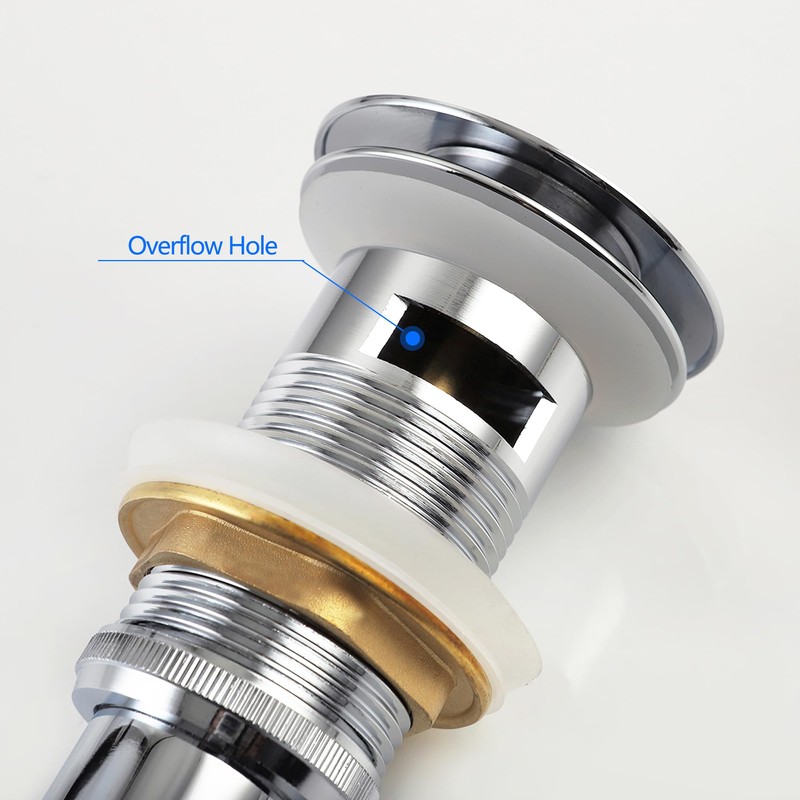 Bathroom Sink Pop Up Drain Kit Vessel Push Button Drain