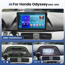 [2+64G] Hikity Wireless Carplay Radio for Honda Odyssey 2005-2010 with Android Auto, 10 Inch Android 13 HD Touch Screen Car Stereo with GPS/Bluetooth/WiFi/SWC/EQ Backup Camera