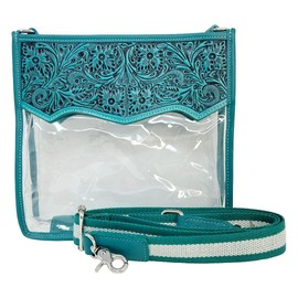 Myra Bag Clear Western Crossbody Bag for Women - Shoulder Purse for Concerts, Sports, Travel - Turquoise